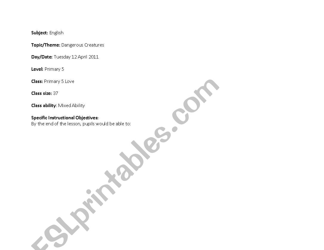 Lesson Plan on Connectors worksheet