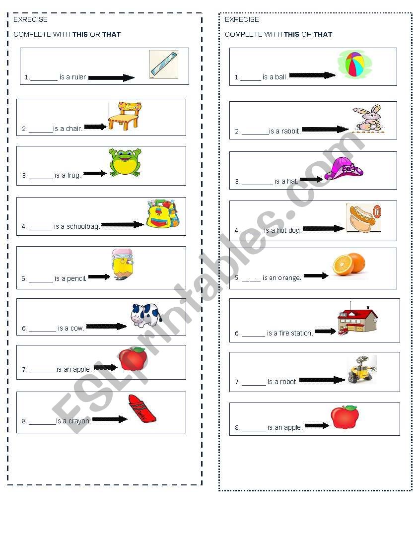 SINGULAR DEMONSTRATIVES PRONOUNS 