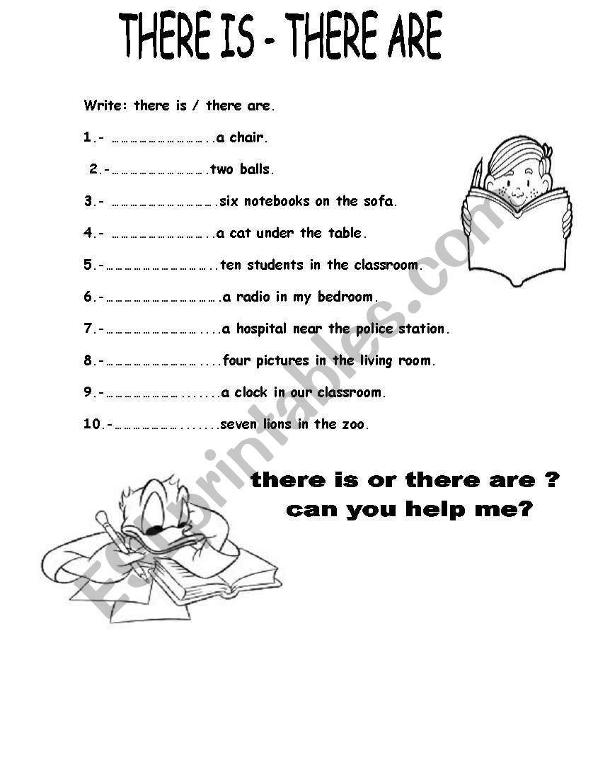 THERE IS -THERE ARE worksheet