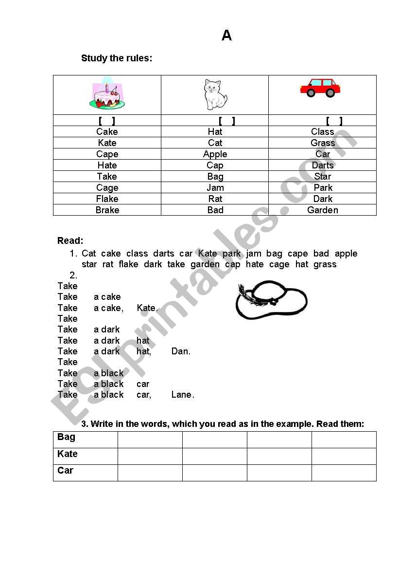 reading rules worksheet