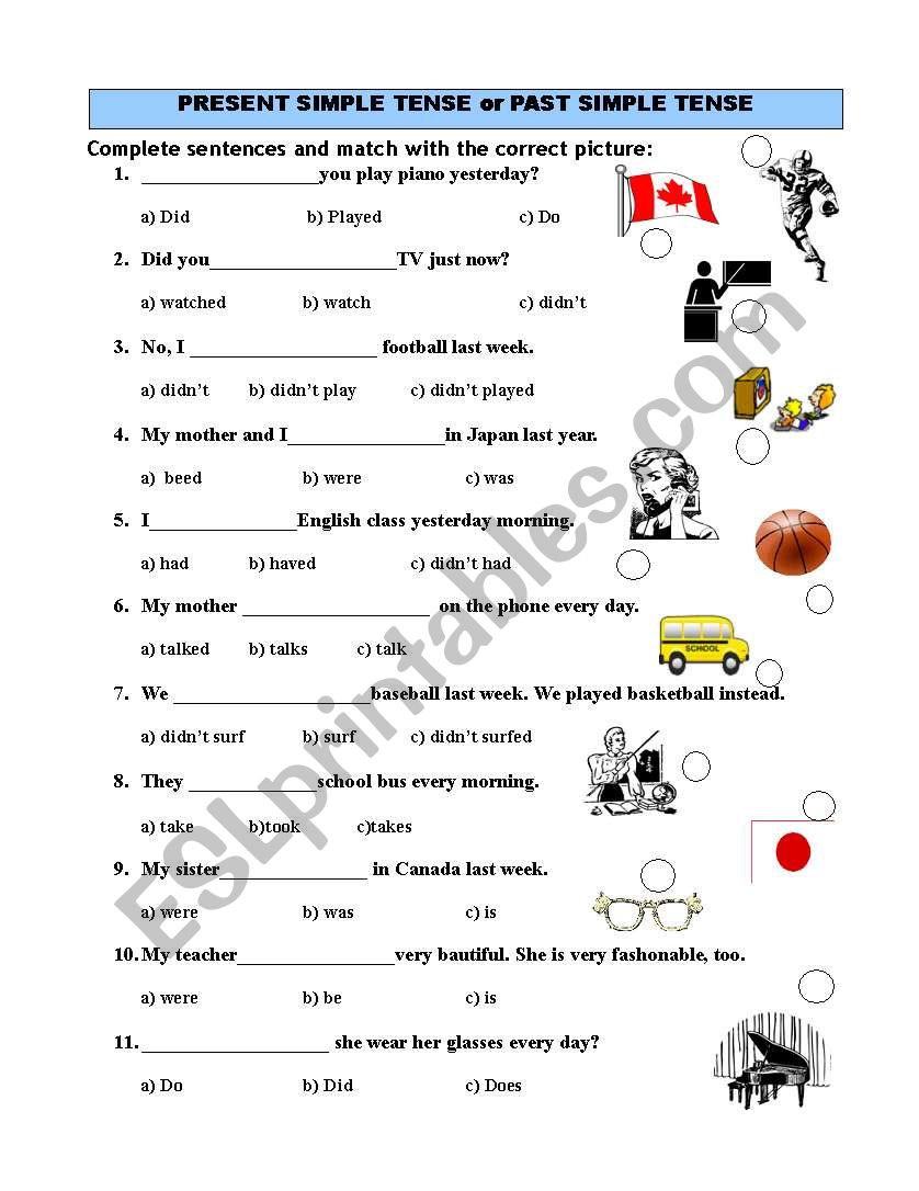 Past Simple&Present Simple -exercises