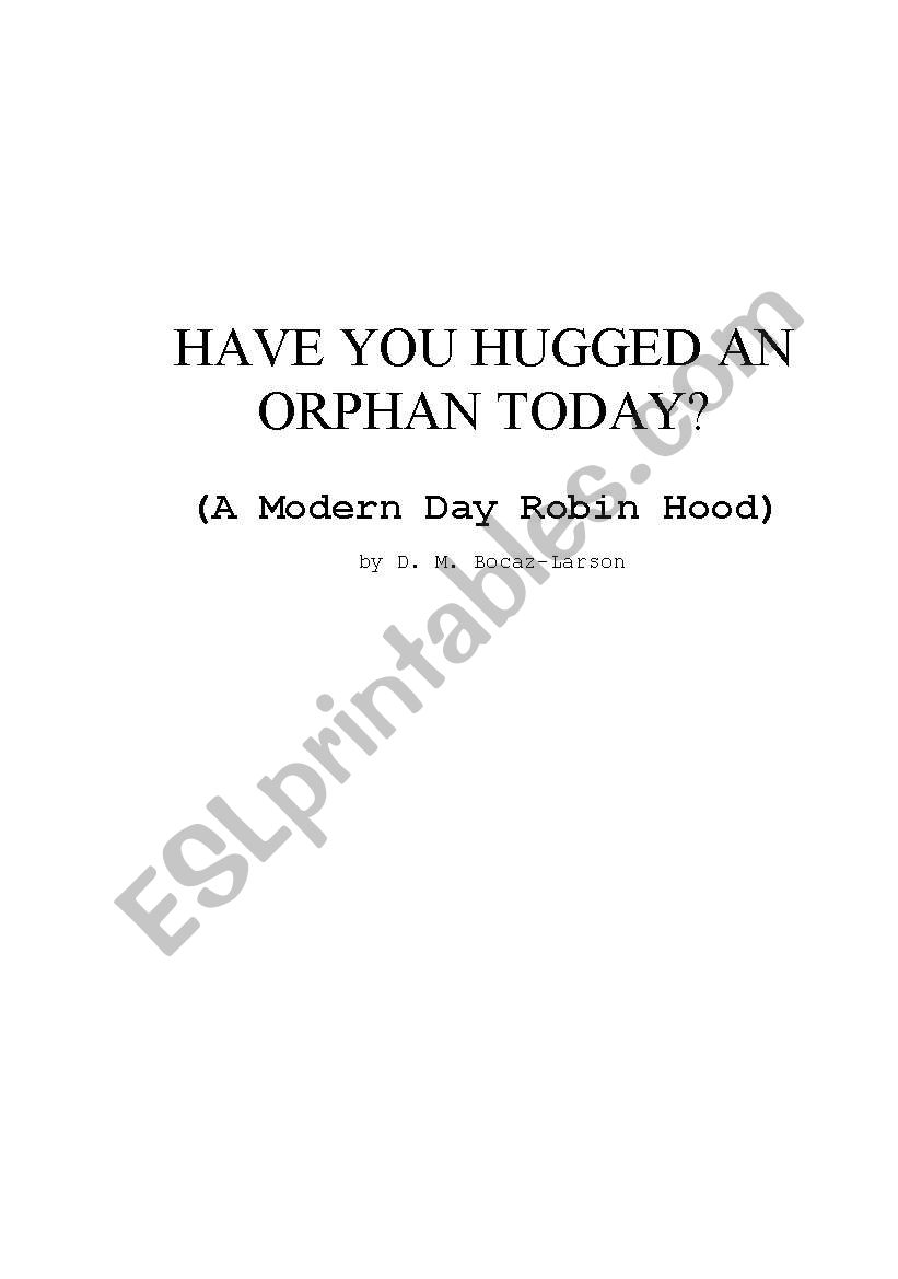 A Modern Day Robin Hood worksheet