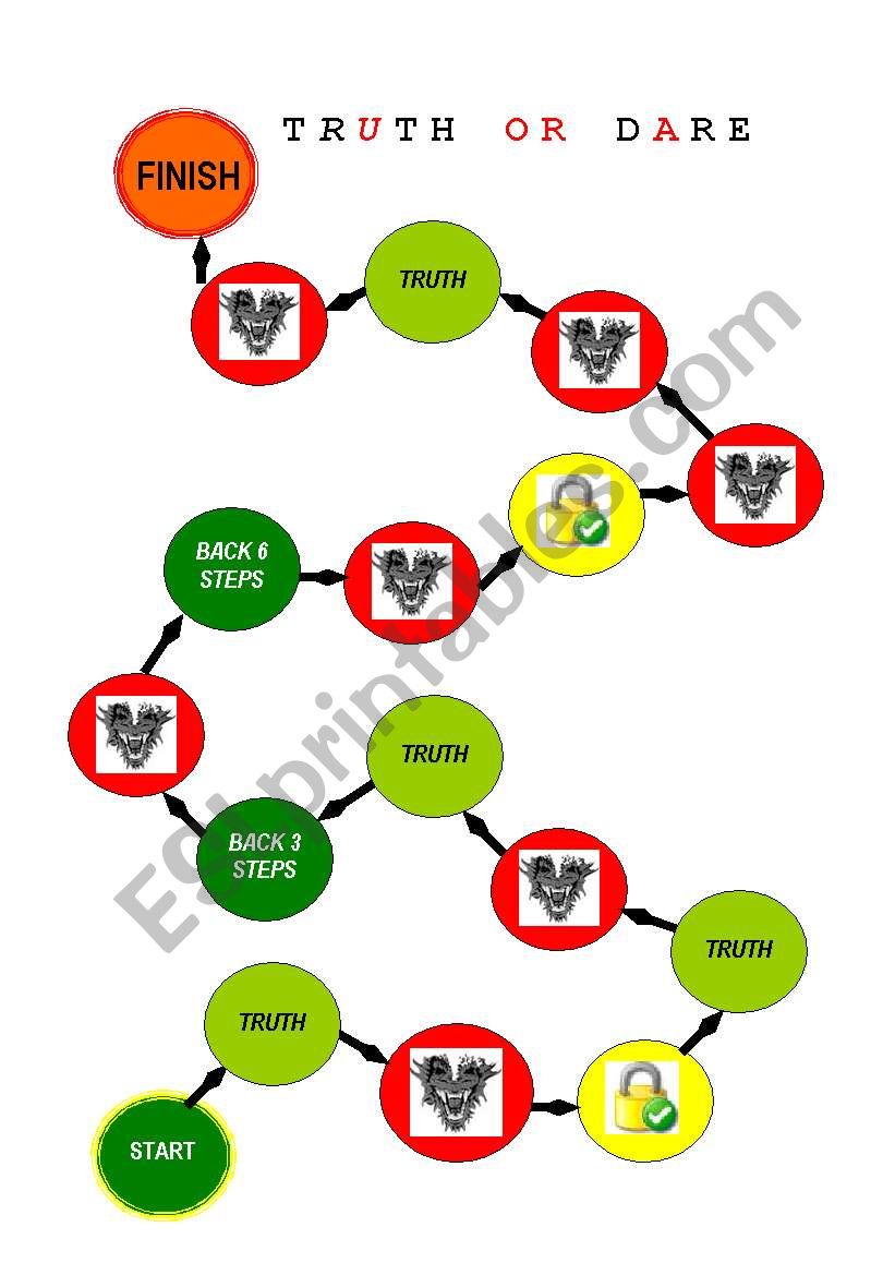TRUTH OR DARE worksheet