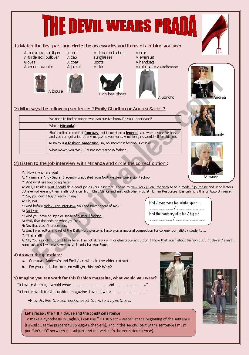 Movie Extract The Devil Wears Prada Clothes Fashion The