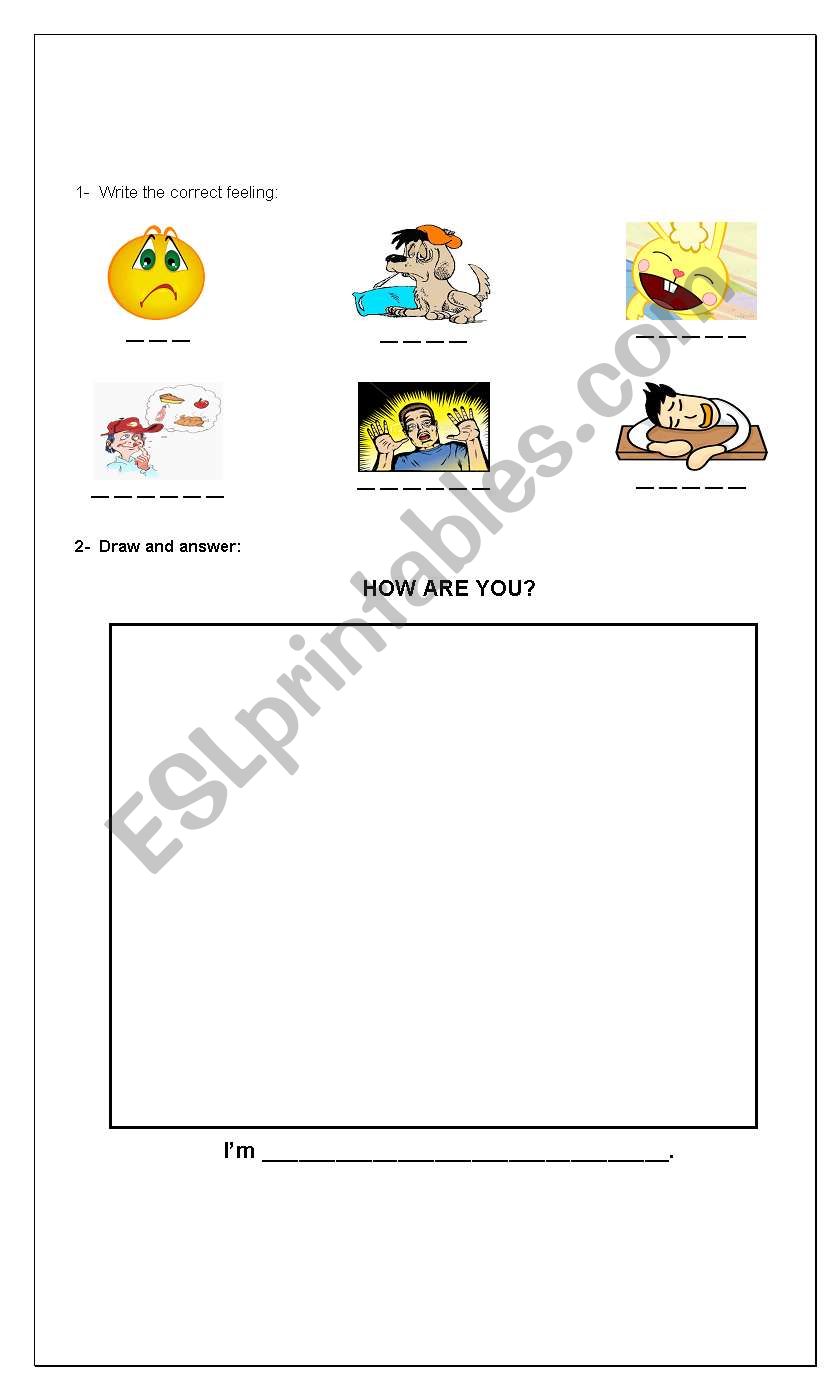 How are you? worksheet