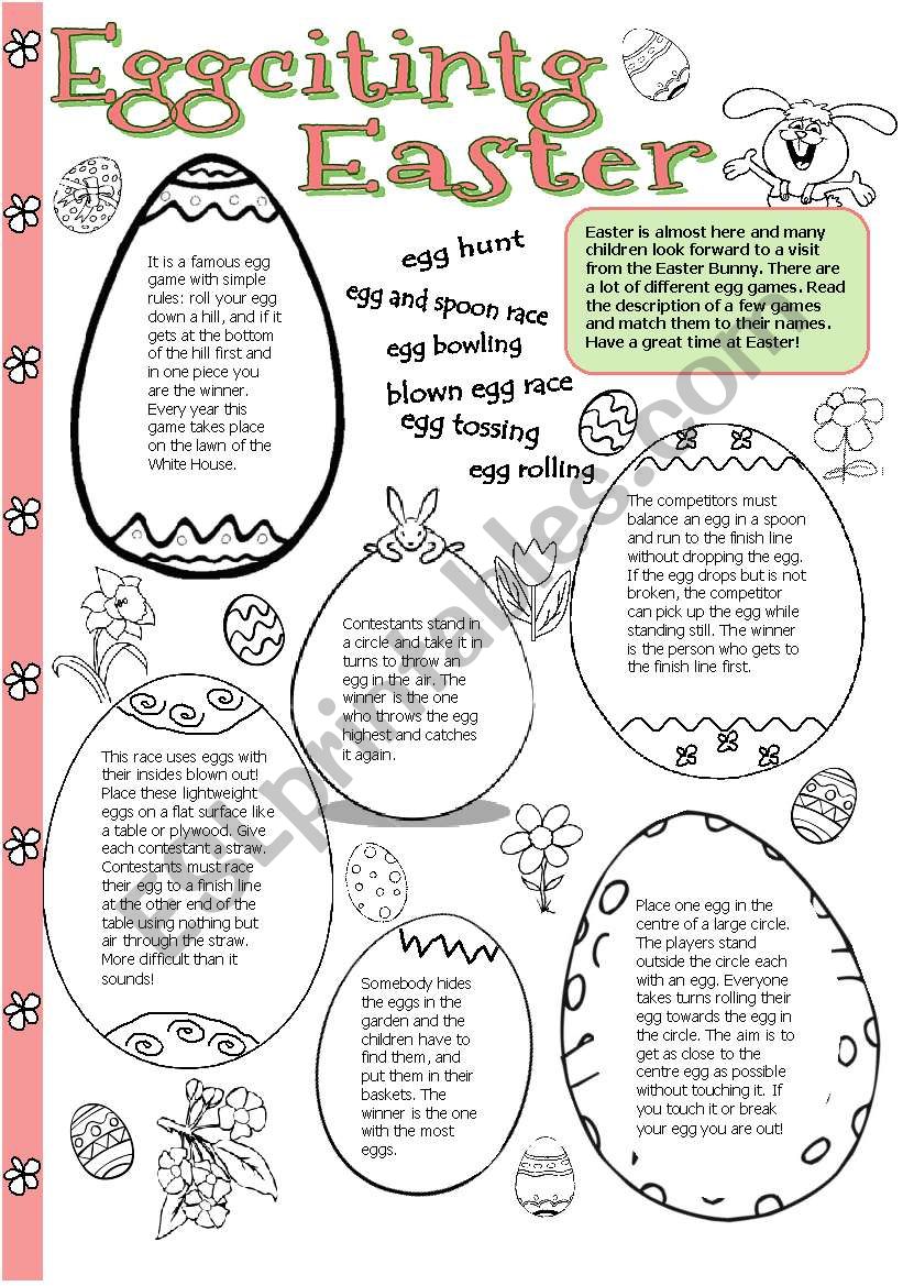 Eggciting Easter worksheet