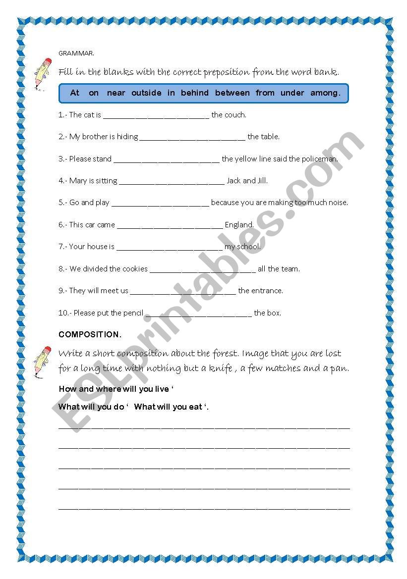 Grammar worksheet