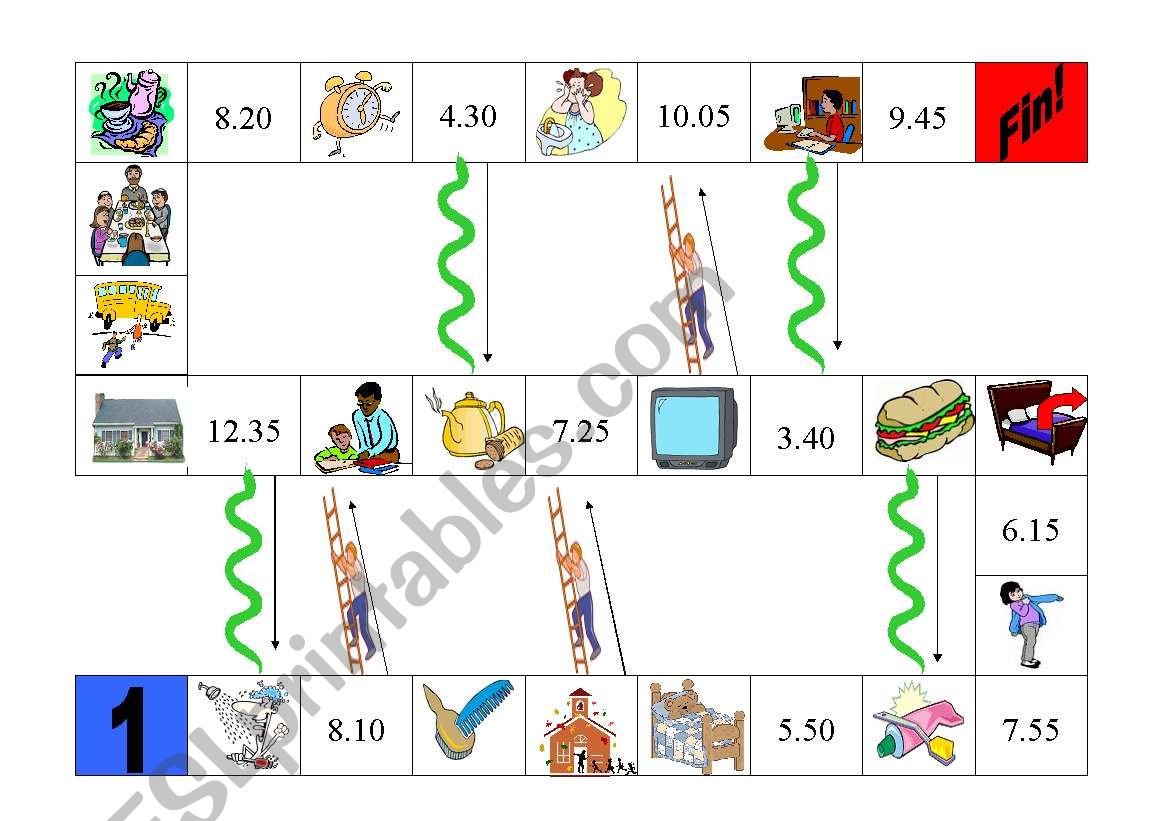 daily routines worksheet