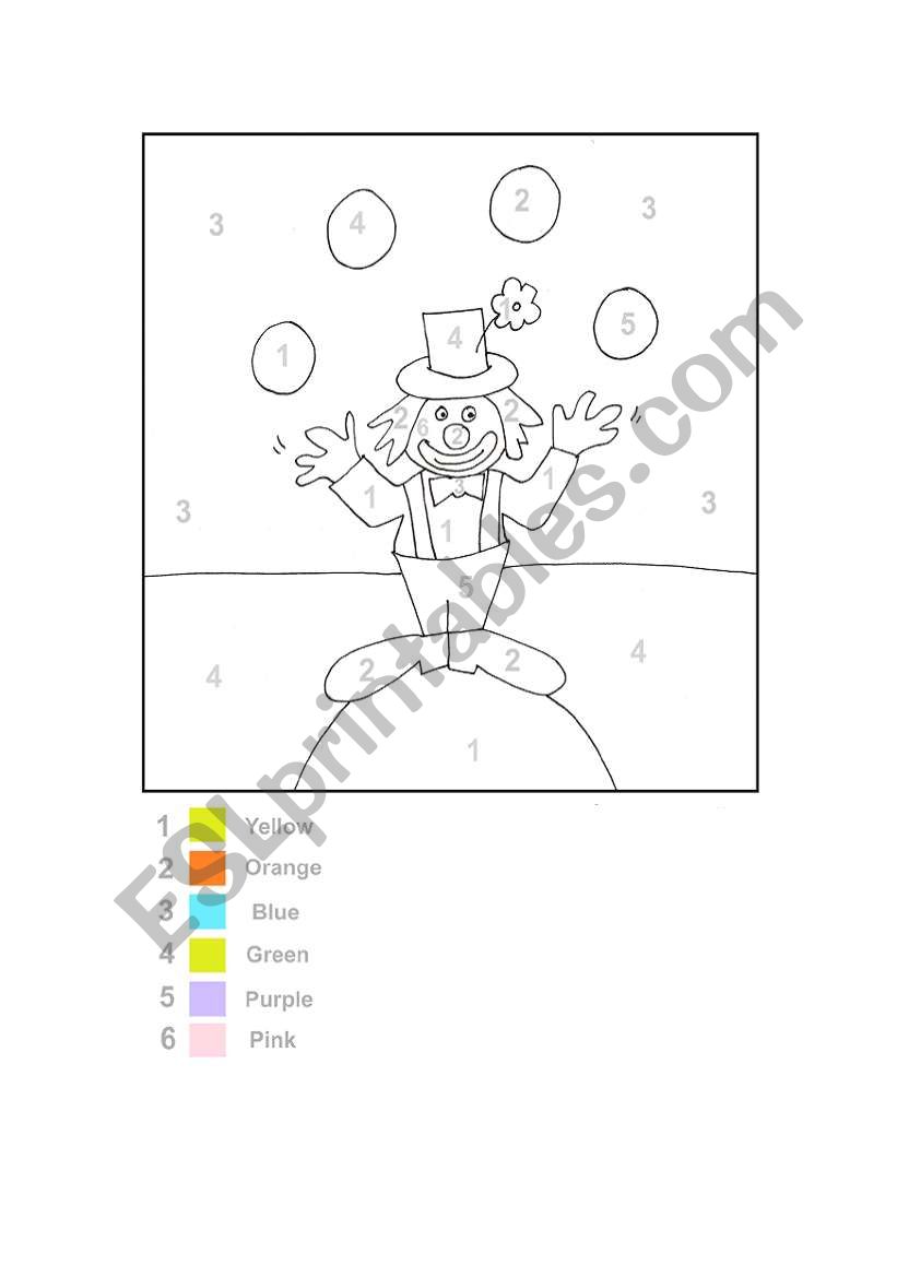 Number Clown worksheet