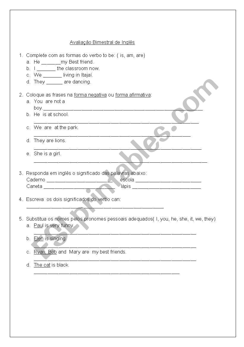 review verb to be worksheet