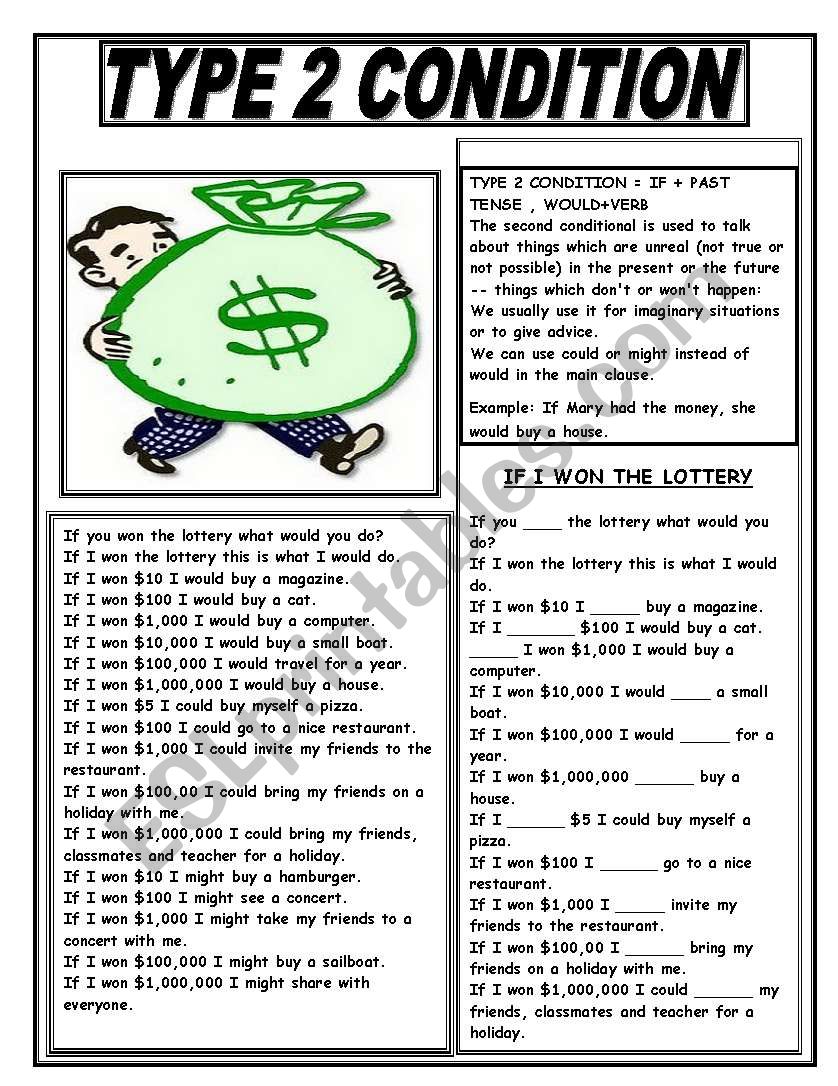 TYPE 2 CONDITION worksheet