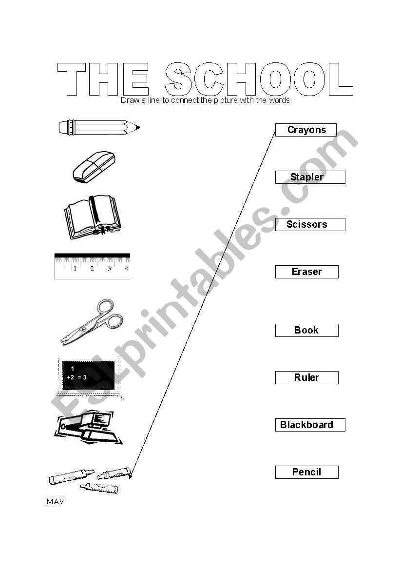 The School worksheet