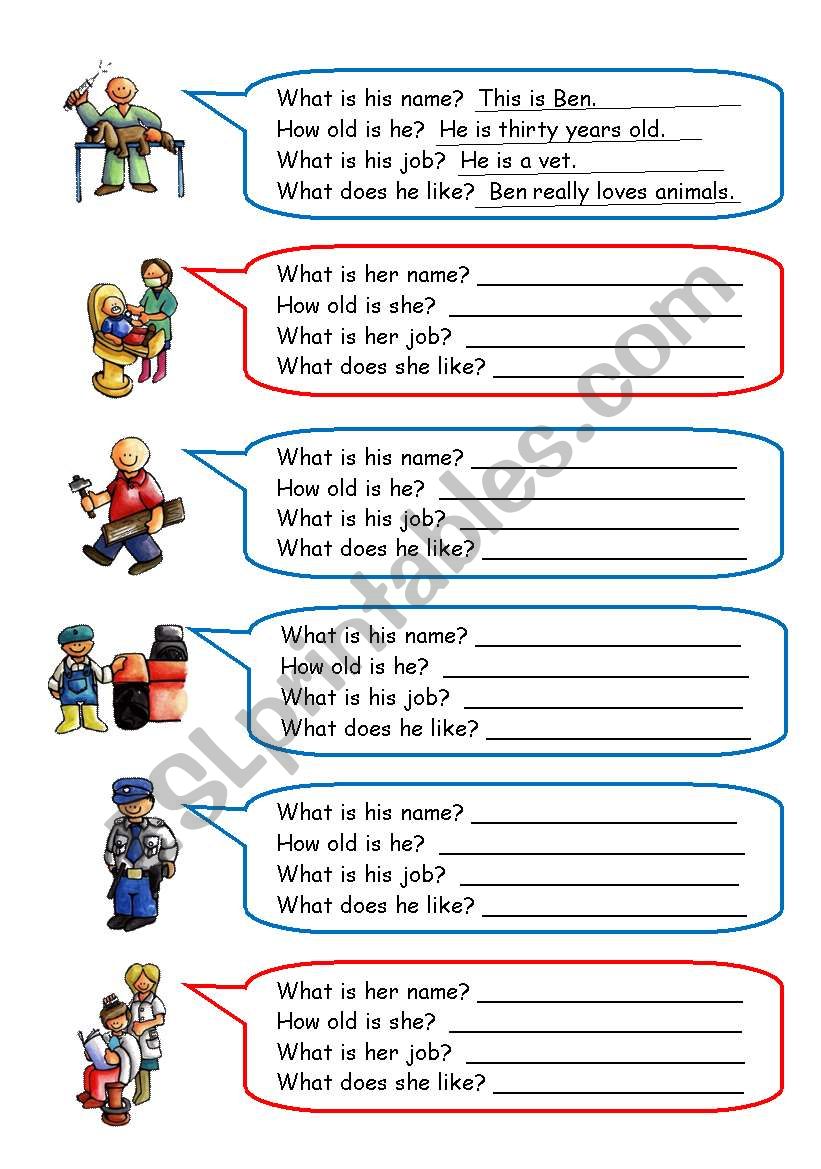 who are they? worksheet