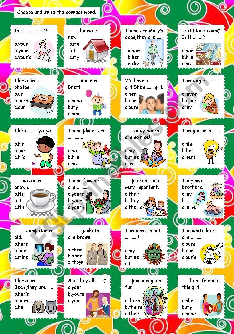 more possessives worksheet