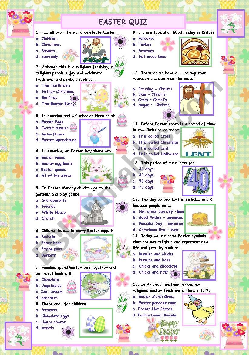 Easter Quiz worksheet