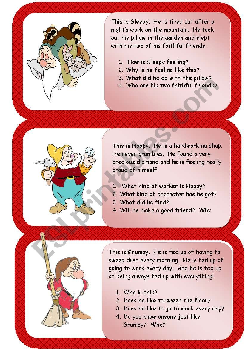 the dwarfs - mini comprehensions - part two