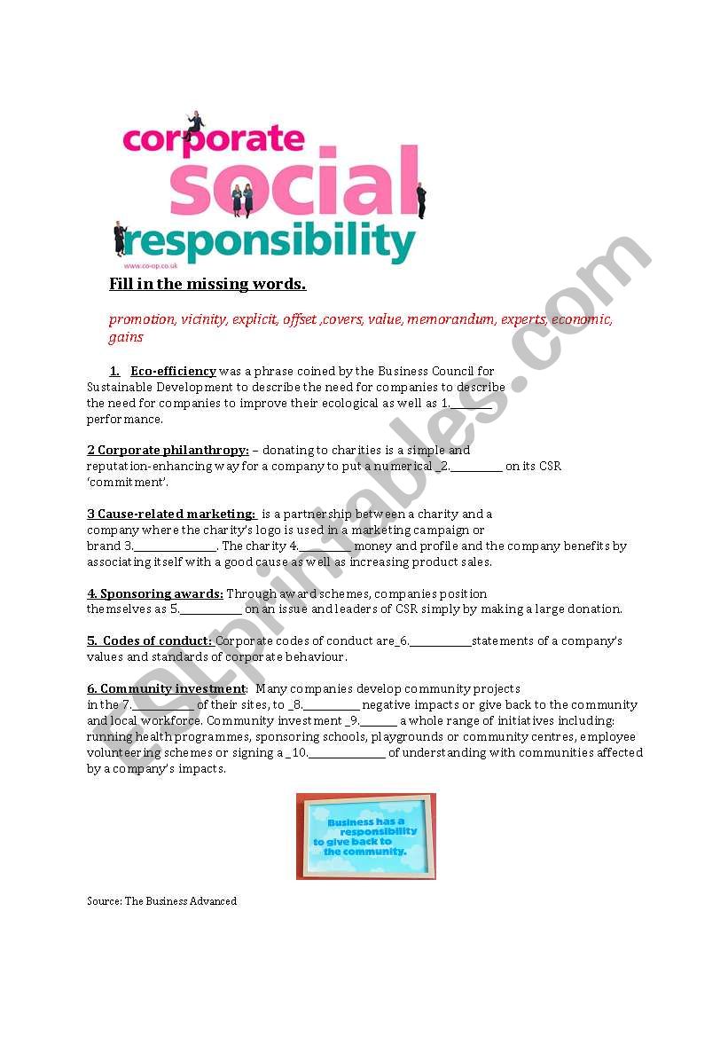 corporate-social-responsibility-esl-worksheet-by-edescsilla