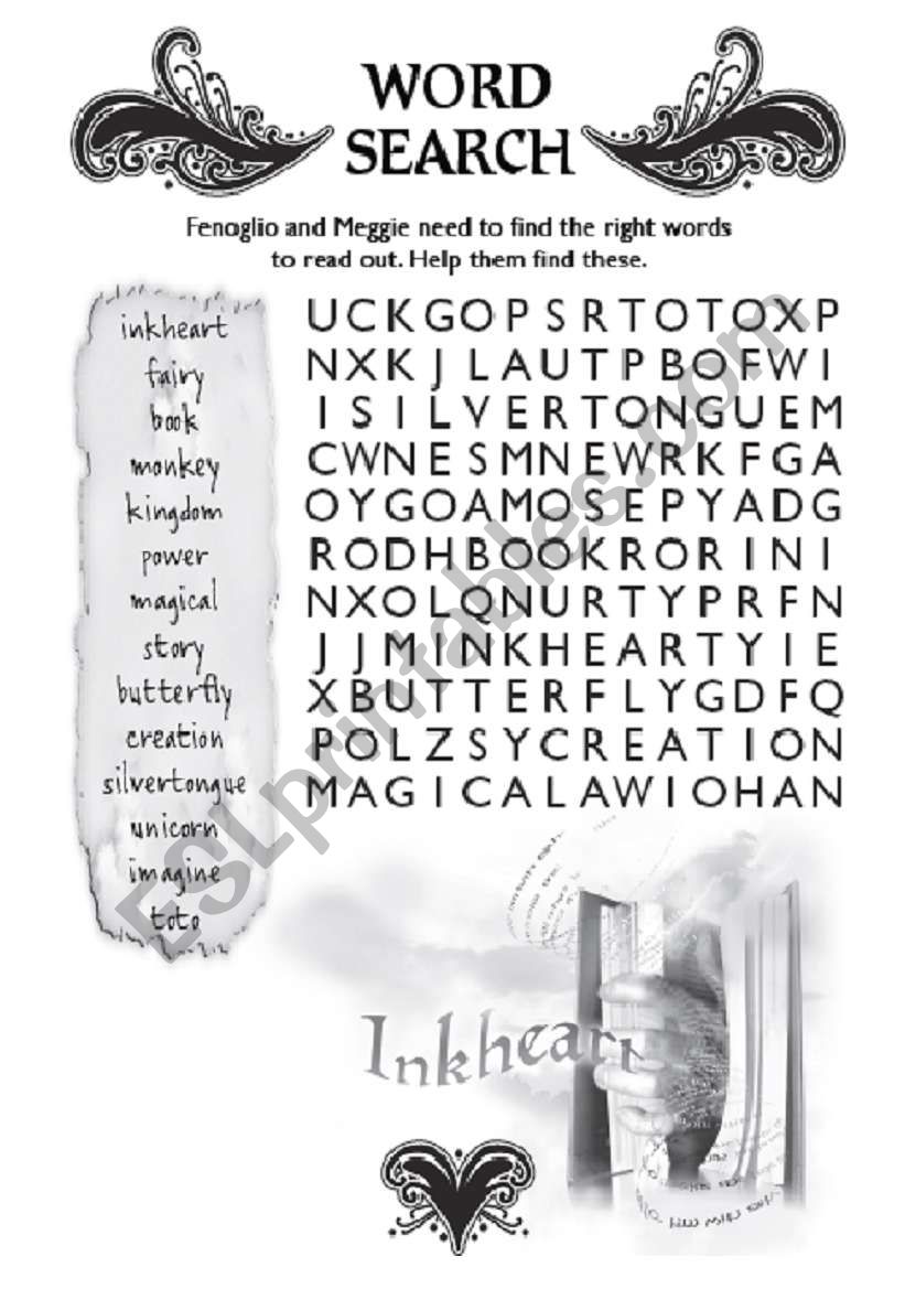 Word Search about the Movie Â´InkheartÂ´