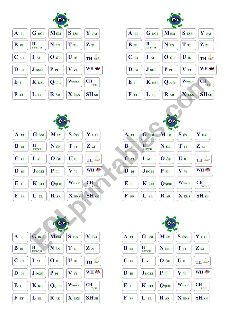 ABC in English worksheet