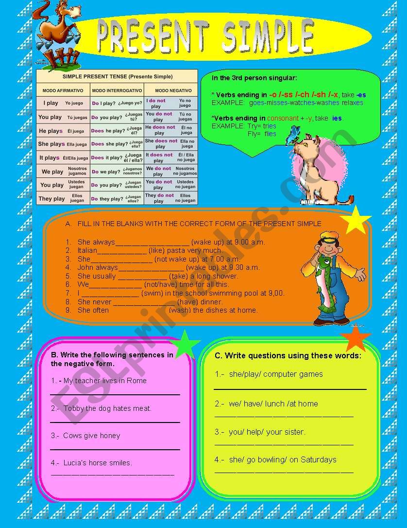 Present Simple worksheet