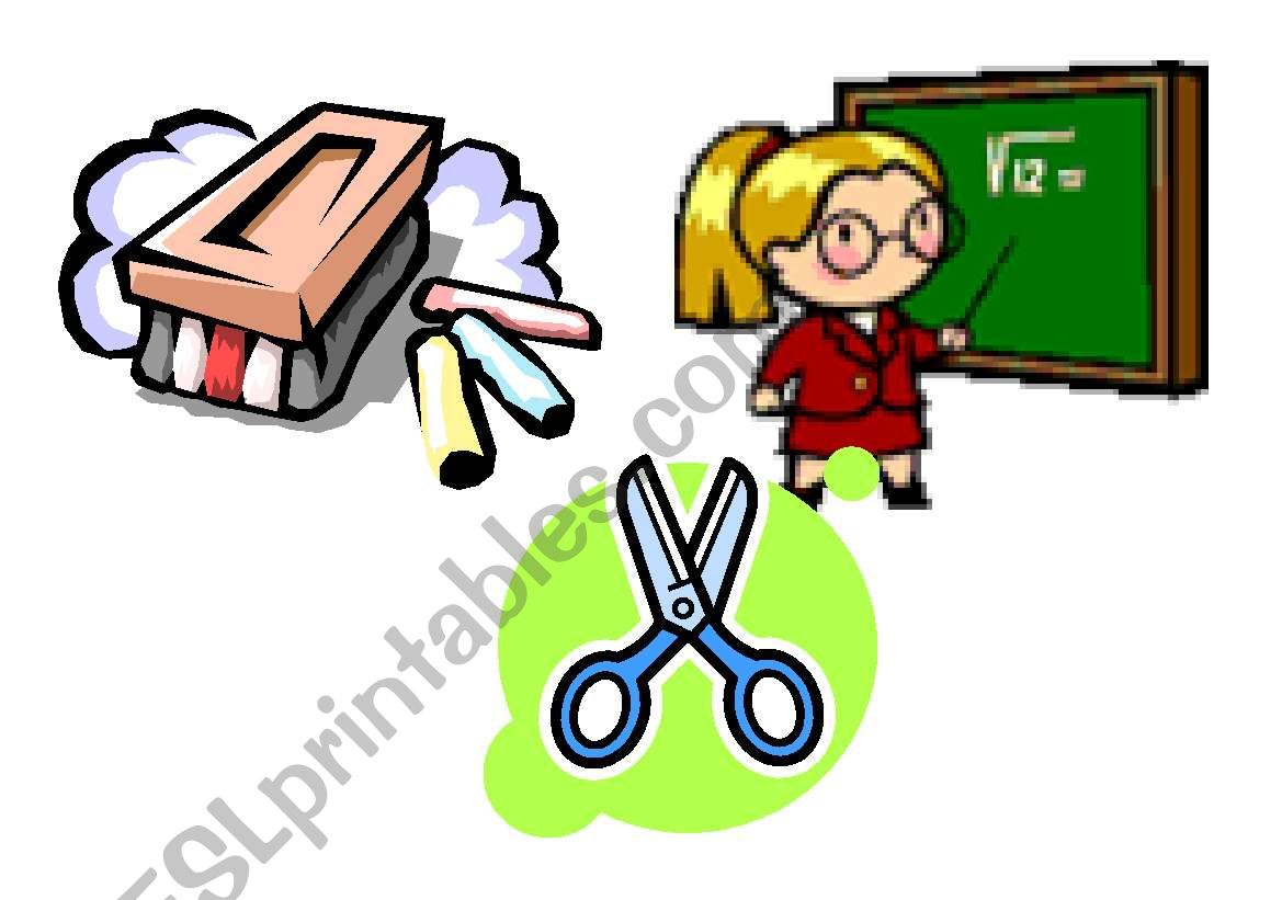 school flashcards-6 worksheet