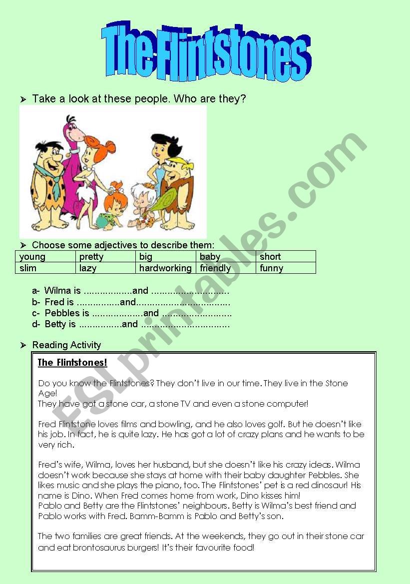 The Flintstones worksheet