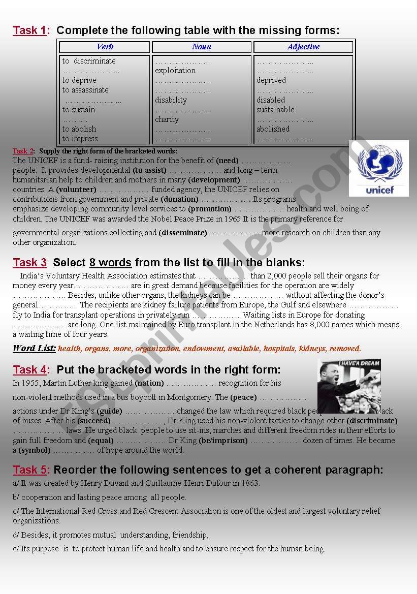 philanthropy module2 3rd form tunisian sts