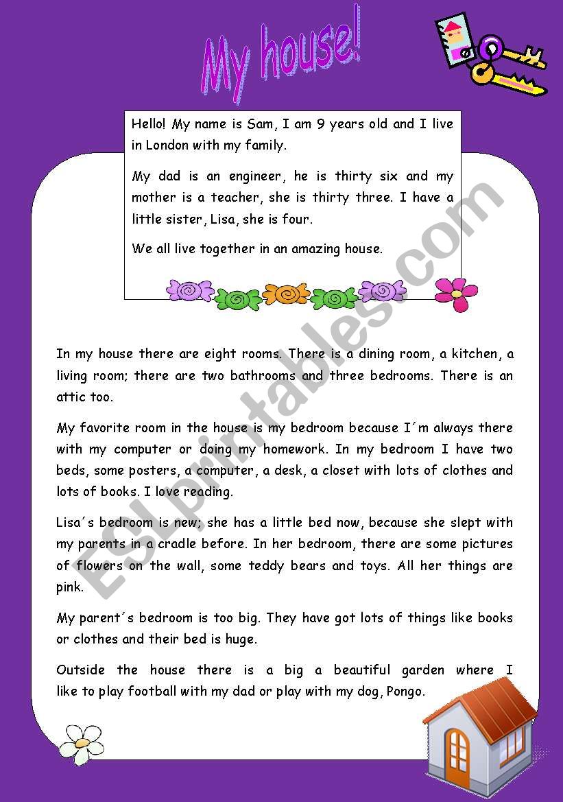 My house! worksheet