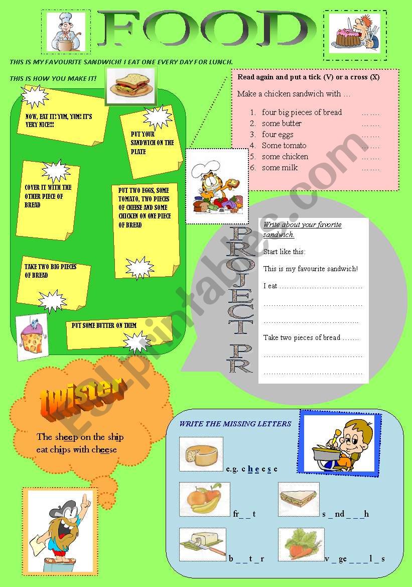 FOOD worksheet