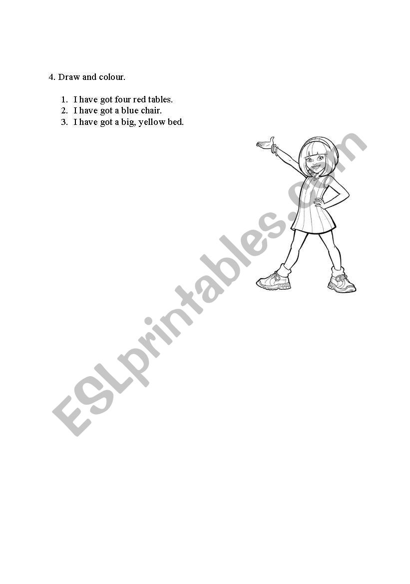 furniture worksheet