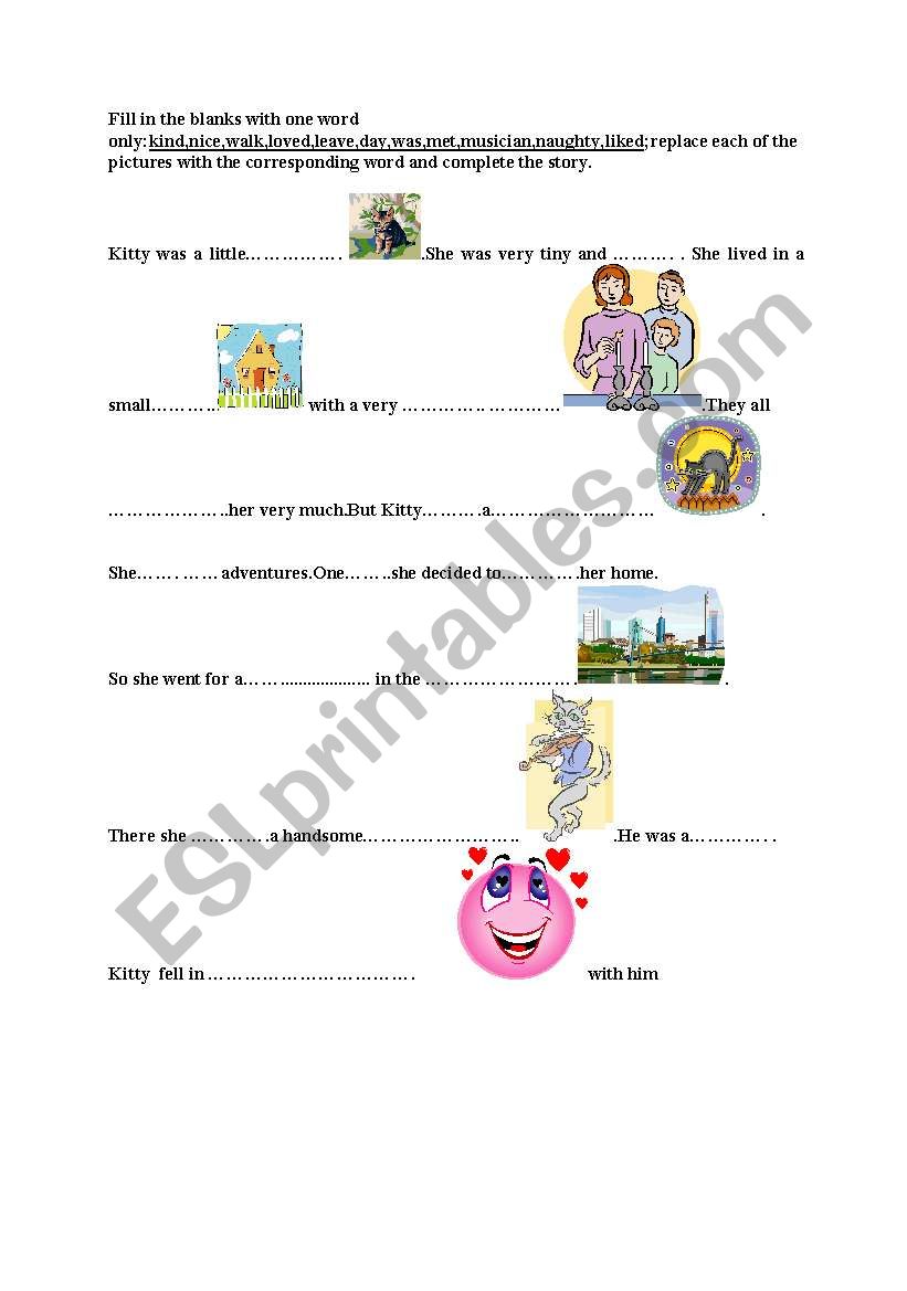 Fill in the gaps  worksheet