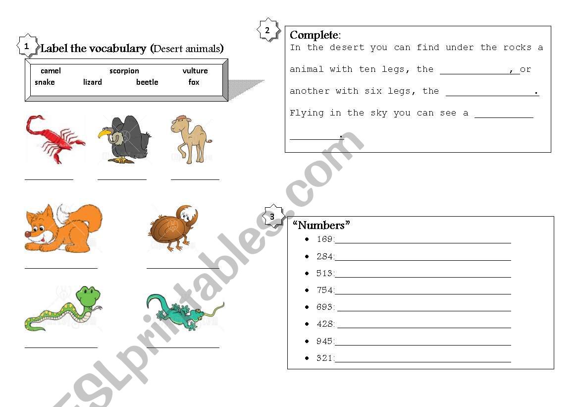 VISITING THE ZOO worksheet