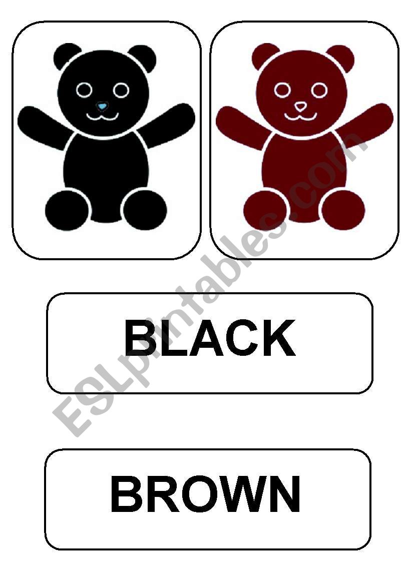 colours teddy bears flash-cards part2