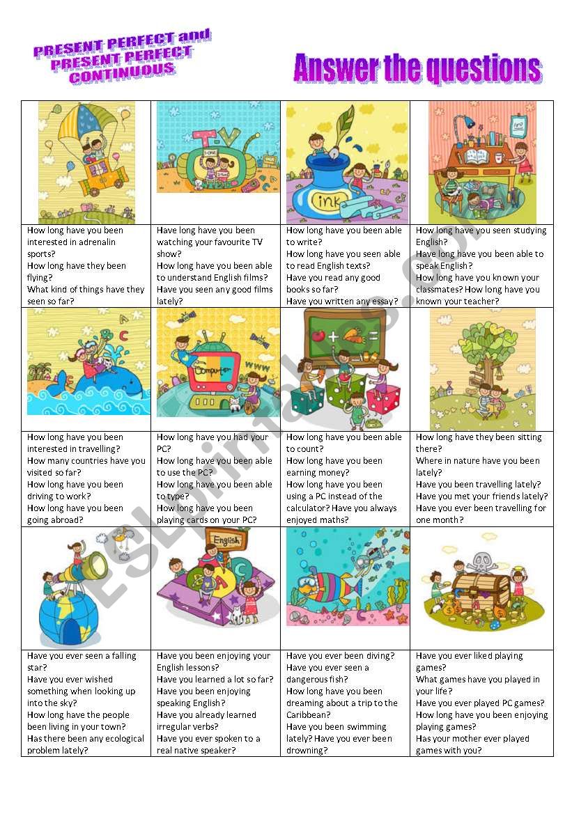 Present perfect vs. Present perfect continuous CONVERSATION