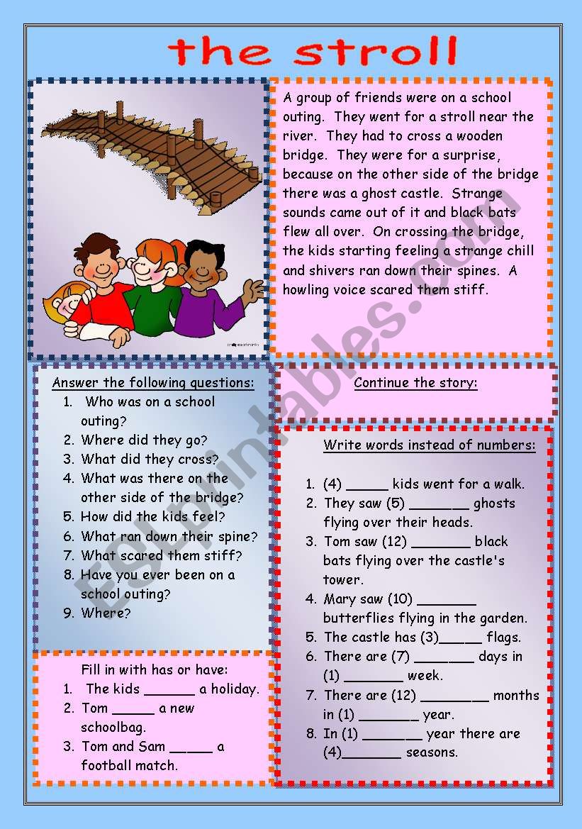 The stroll worksheet