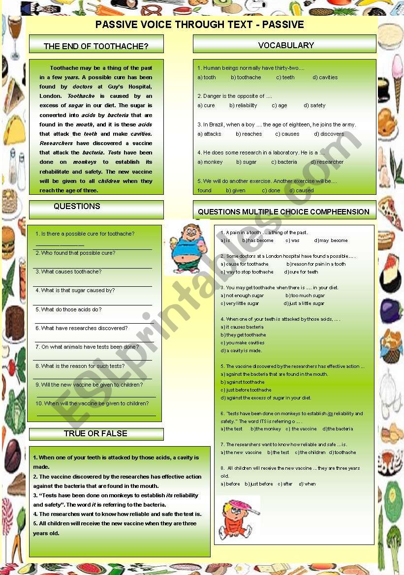 PASSIVE VOICE  worksheet