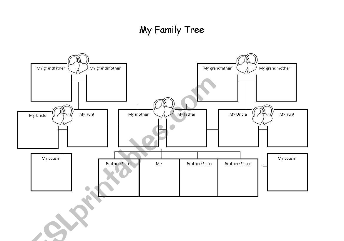 My Family tree worksheet