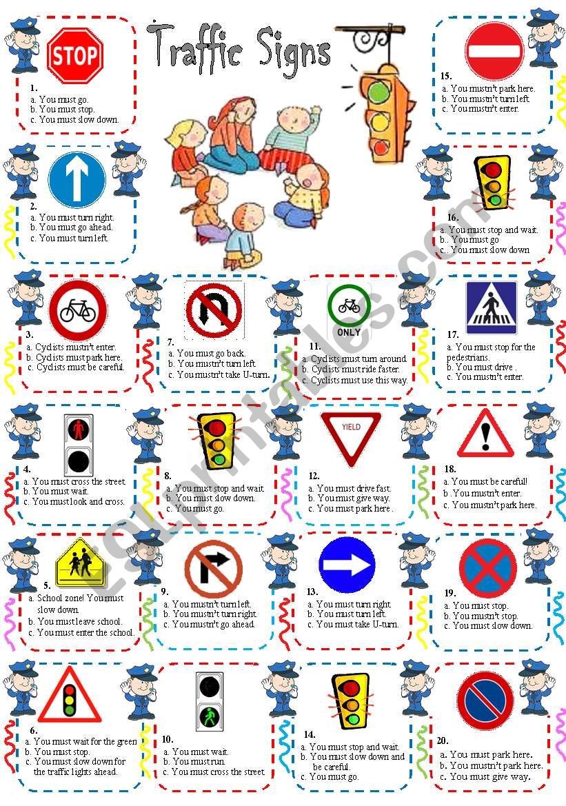 Traffic Signs & Rules worksheet