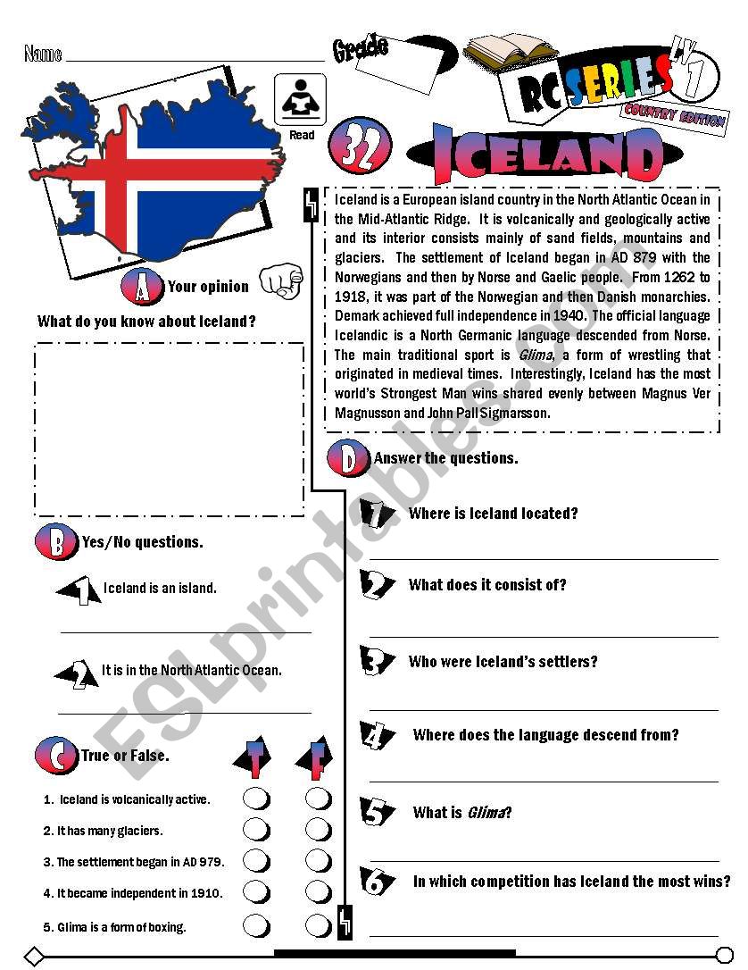 RC Series_Level 01_Country Edition 32 Iceland (Fully Editable + Key)
