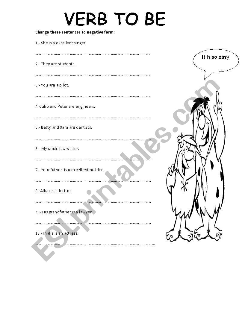 Verb to be  worksheet