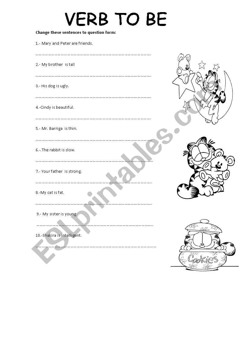 Verb to be  worksheet