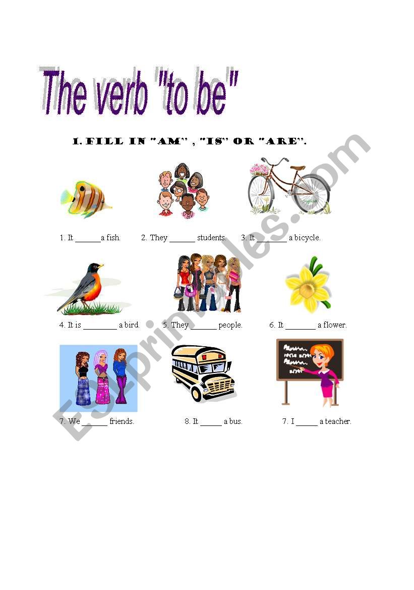 The verb to be worksheet