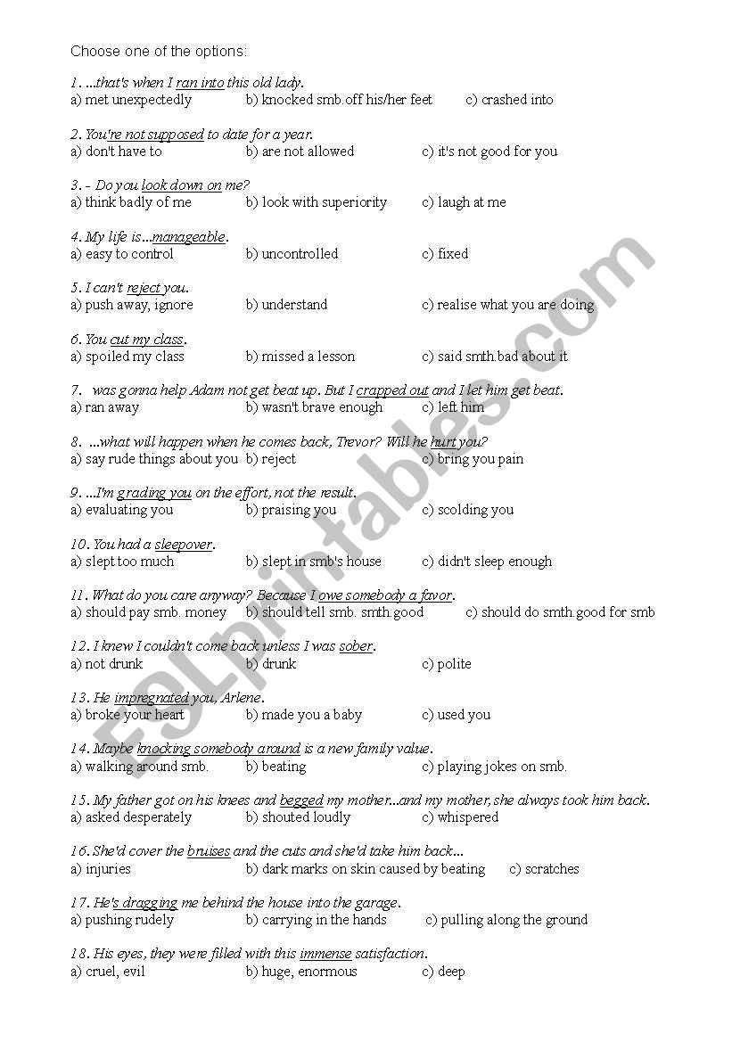 Pay it forward worksheet