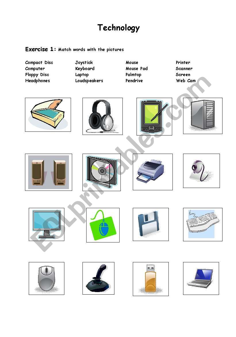 technology worksheet