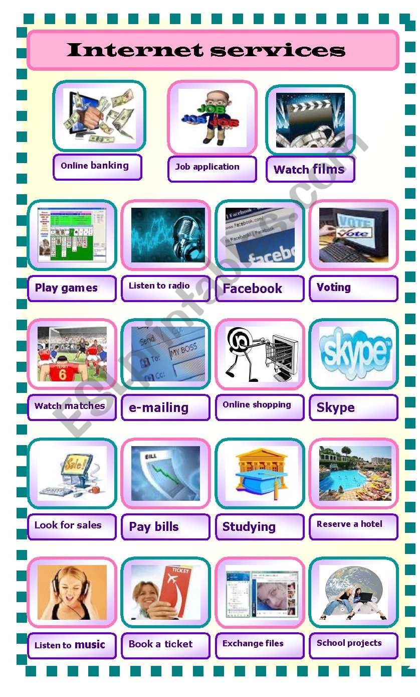 internet services : pictionary 