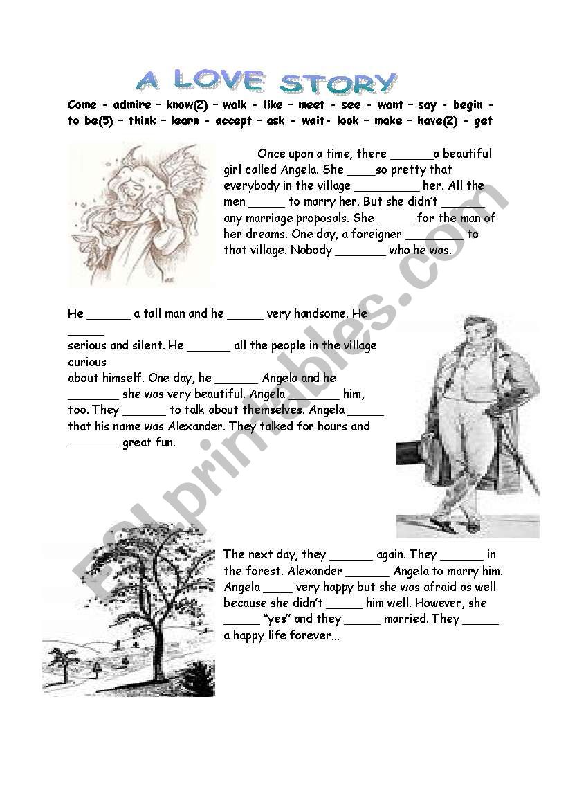 A LOVE STORY worksheet
