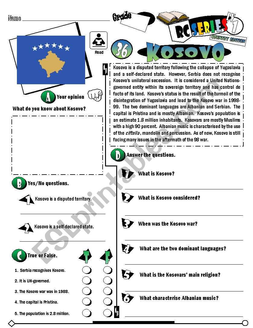 RC Series_Level 01_Country Edition 36 Kosovo (Fully Editable + Key)
