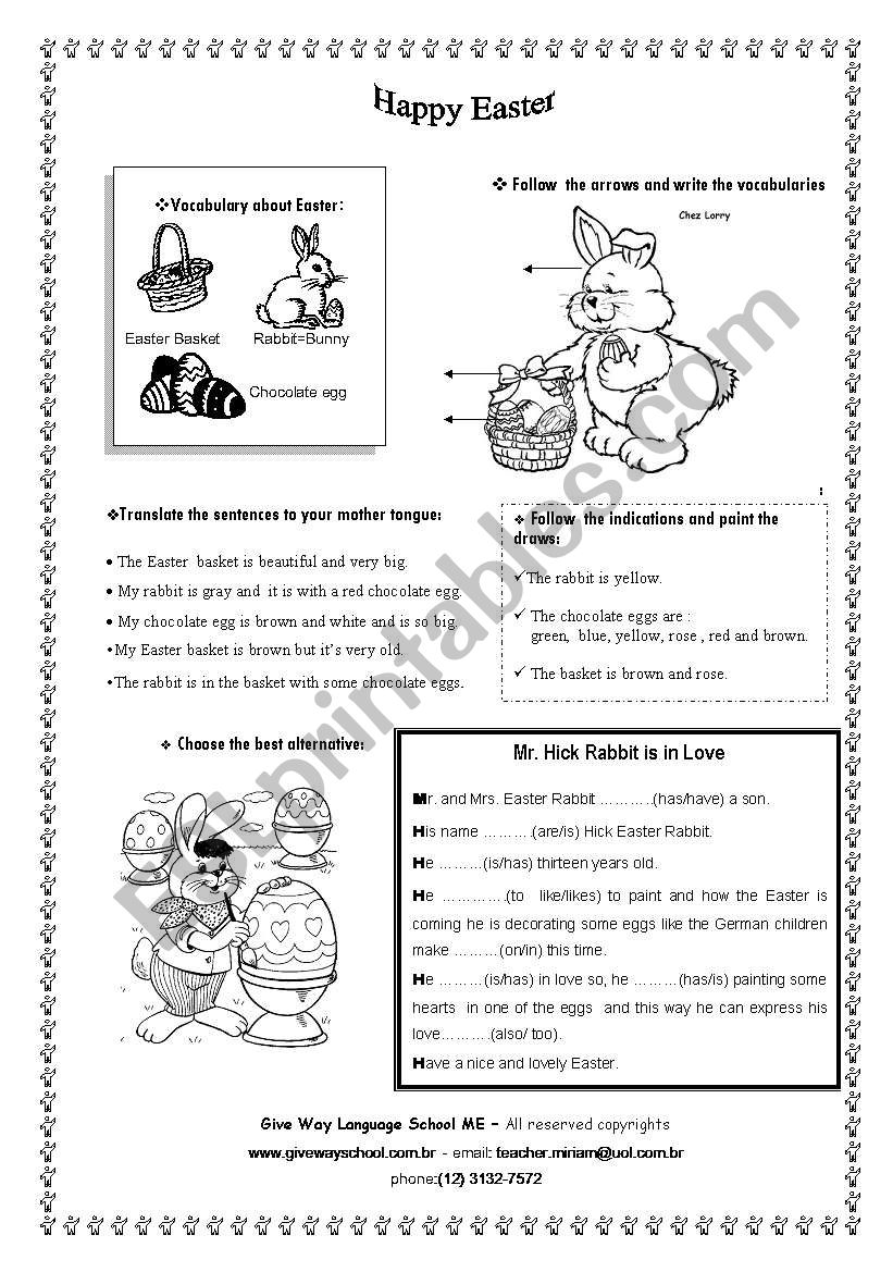 Happy Easter worksheet