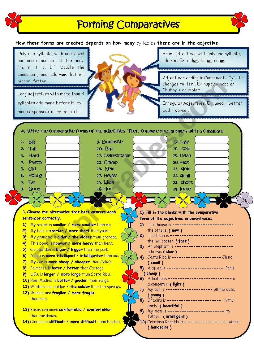 Forming Comparatives worksheet