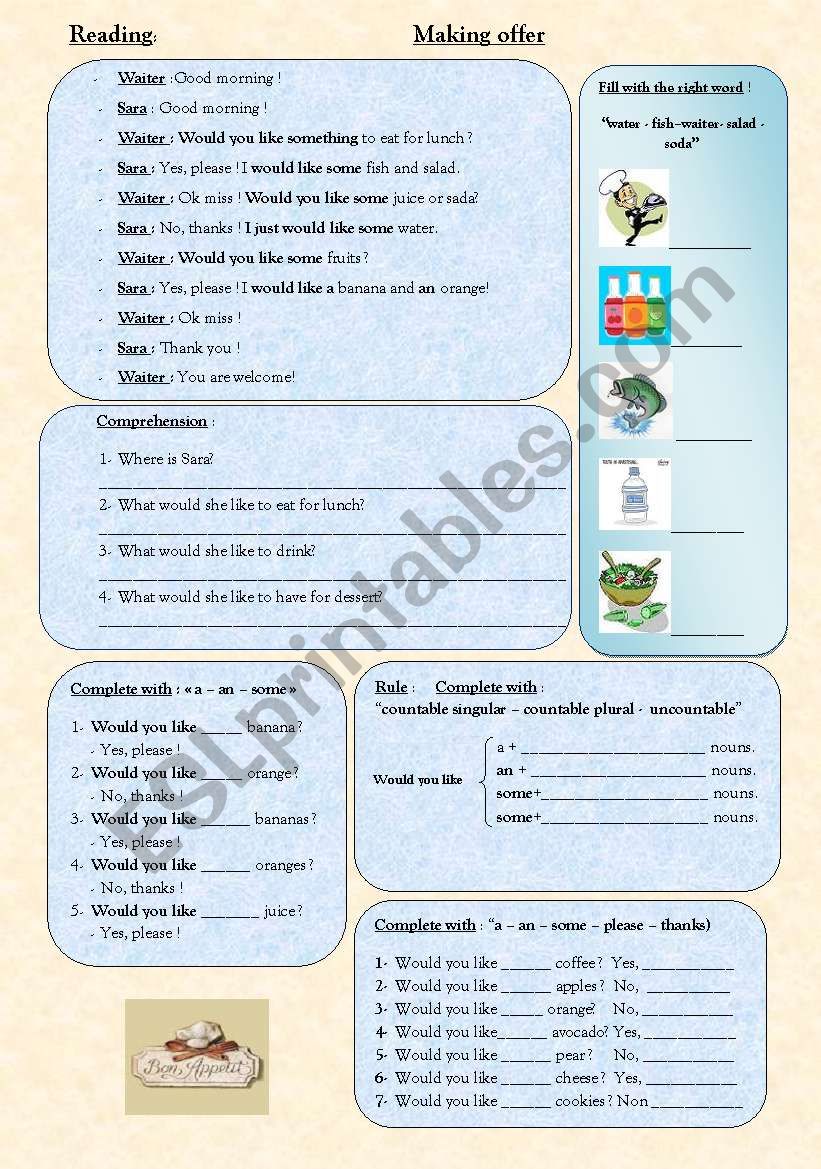 Making Offer worksheet